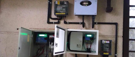 on grid cable wire connection